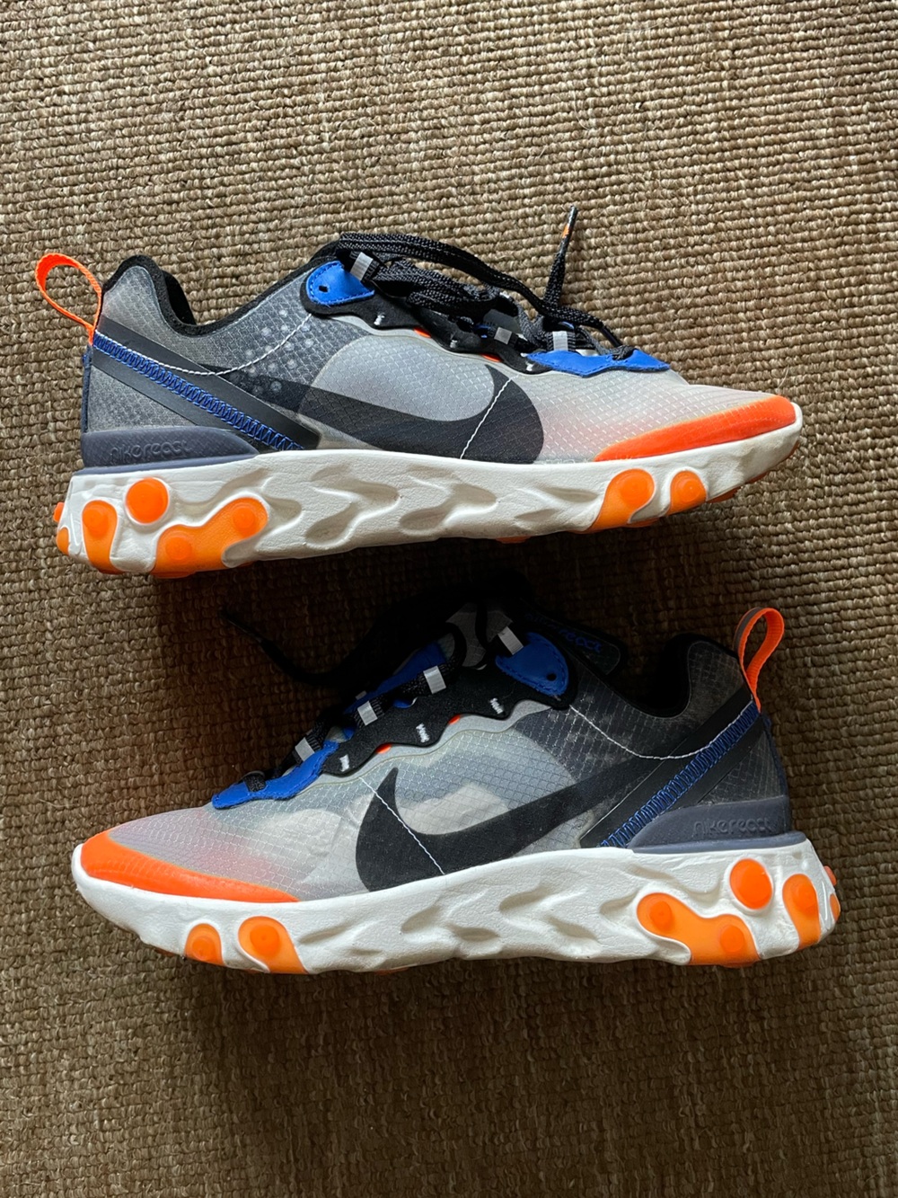 Nike react element 87 Sneakers Blue & Orange